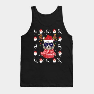 Racoon Christmas Tank Top